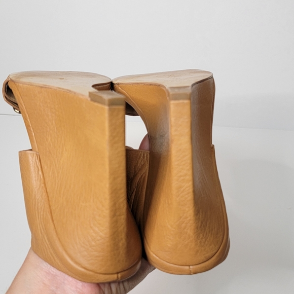 ANN TAYLOR Leather strappy Slip-on Open Toe wedge sandals size 6 - Picture 11 of 16